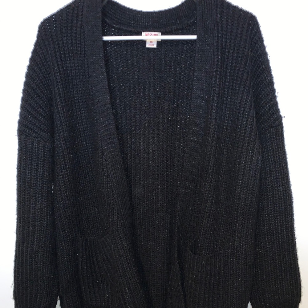 Black long cardigan